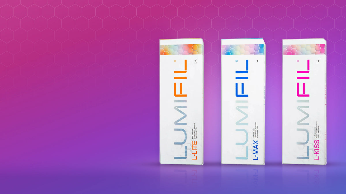 Lumifil L-LITE, L-MAX og L-KISS – tre esker på blank flate mot Lumifil-gradient